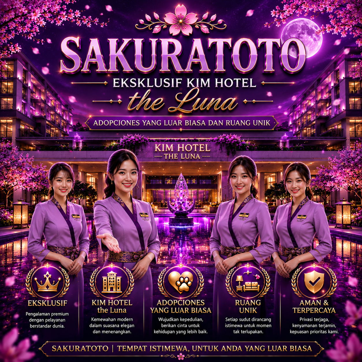 SAKURATOTO | Eksklusif Kim Hotel the Luna Adopciones Yang Luar Biasa Dan Ruang Unik